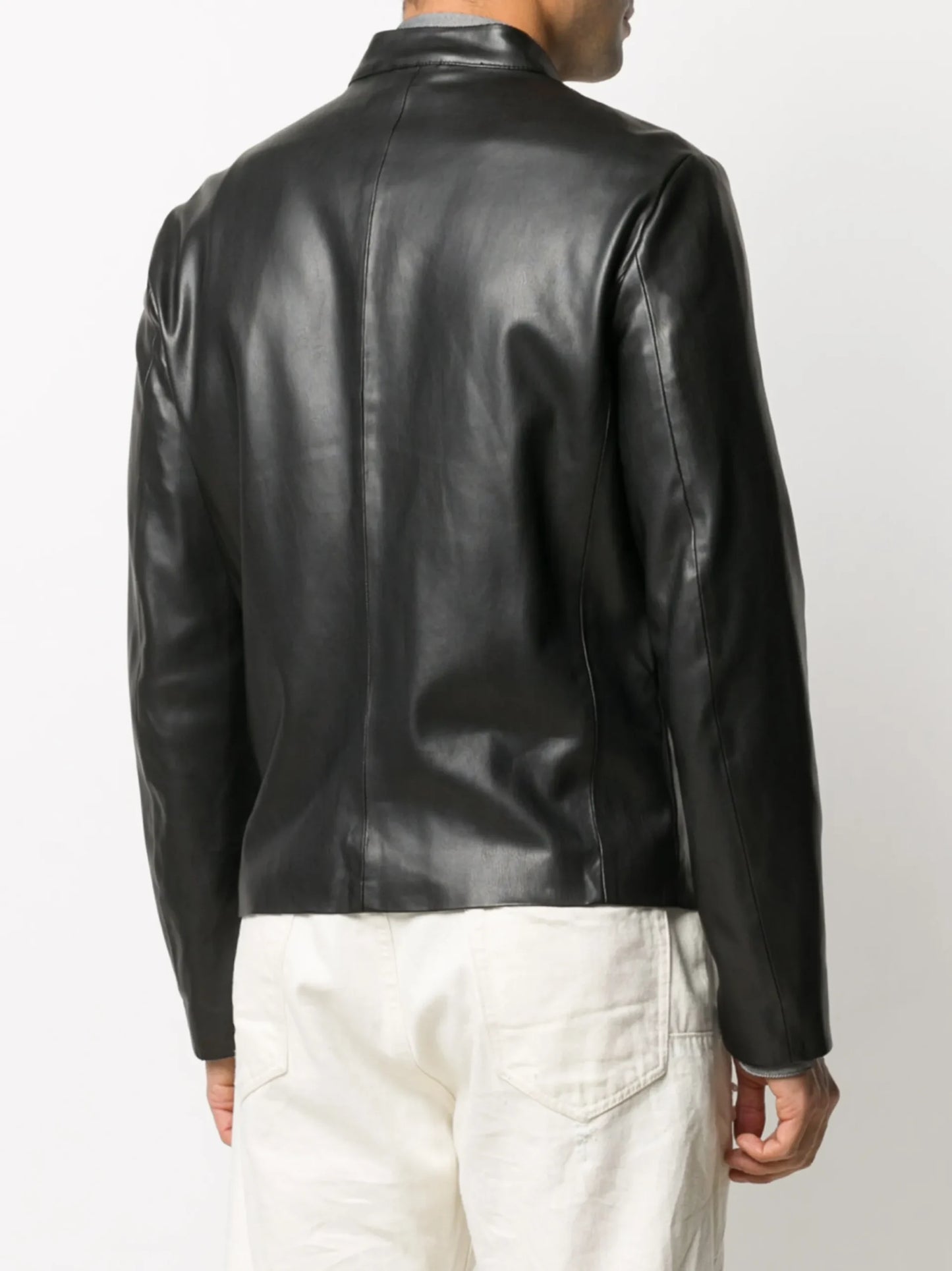 faux leather bomber jacket