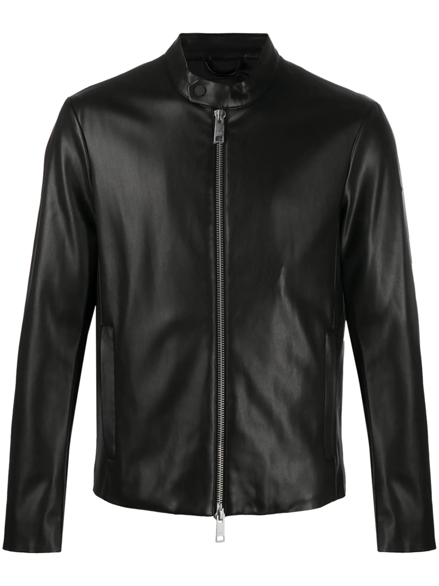 faux leather bomber jacket