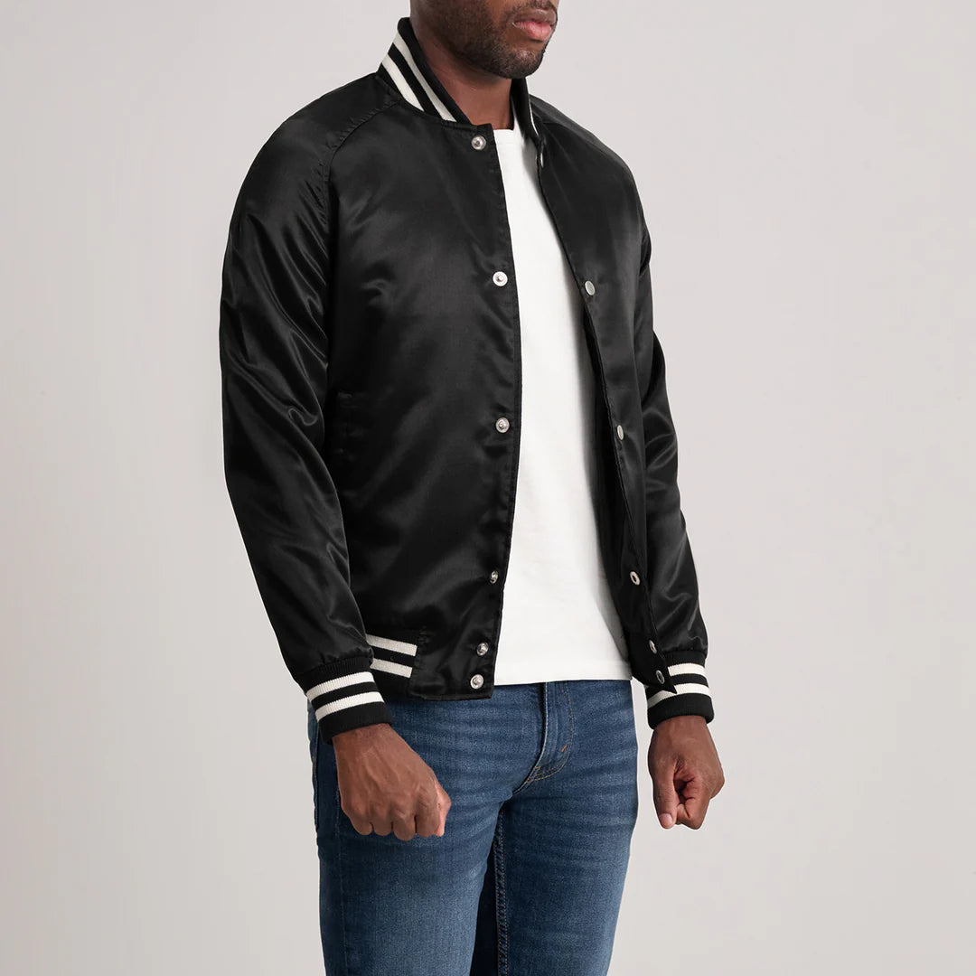 Xander Black Varsity Jacket