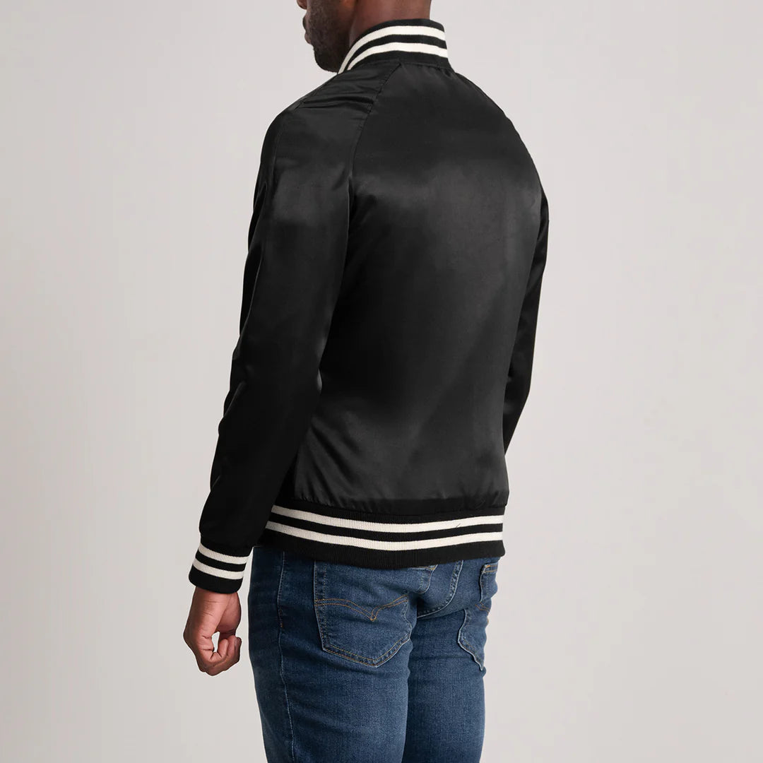 Xander Black Varsity Jacket