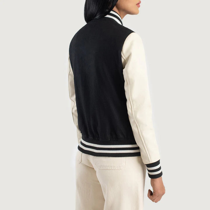 Savant Maroon & Black Hybrid Varsity Jacket